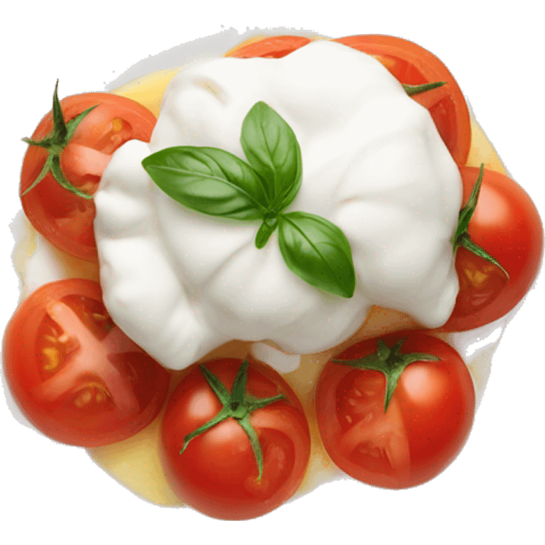 buratta with tomatoes  emoji