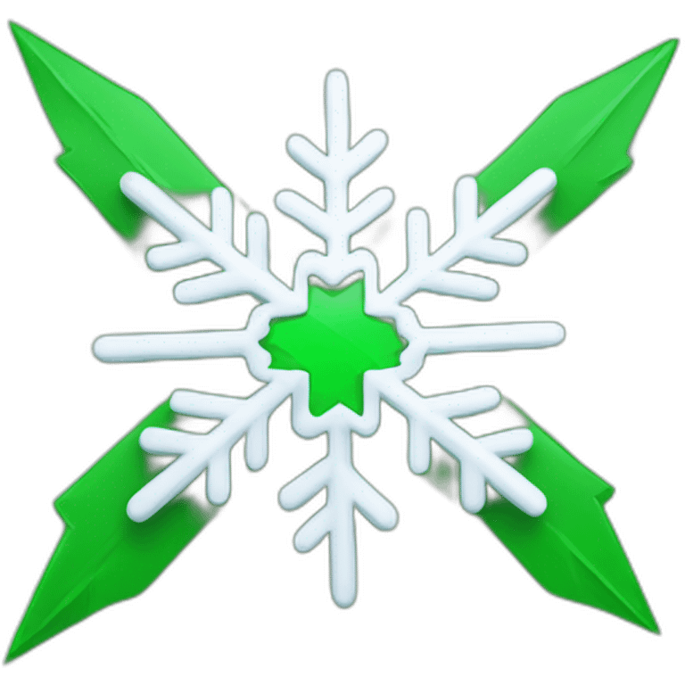 Snowflake with green arrow up emoji