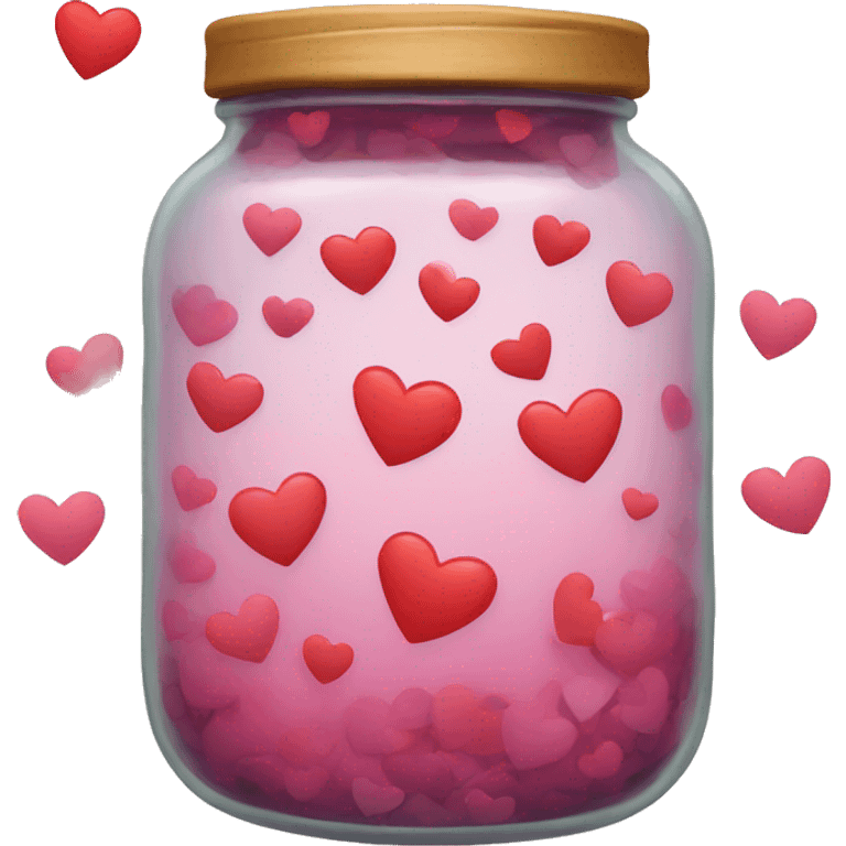 Jar with hearts emoji