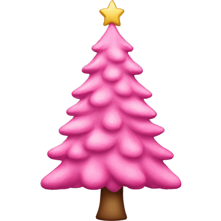 Pink Christmas tree emoji