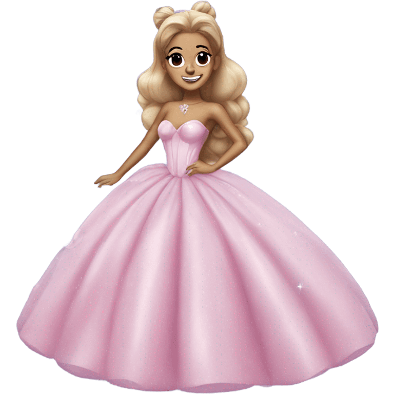 ariana grande in the glinda bubble gown emoji