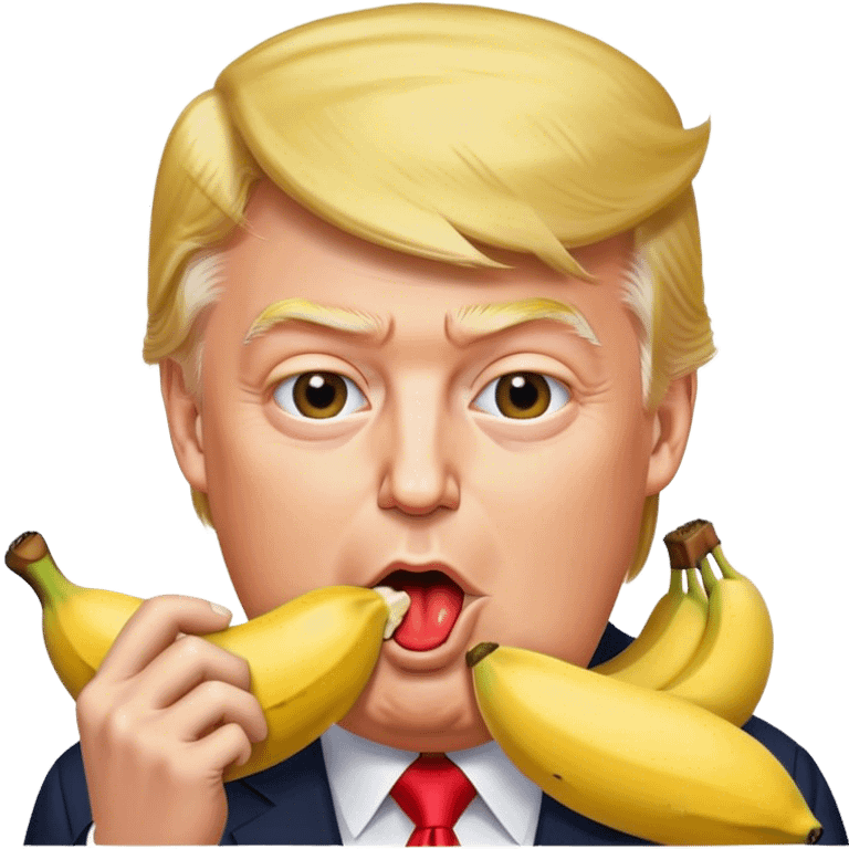 Trump eating banana  emoji