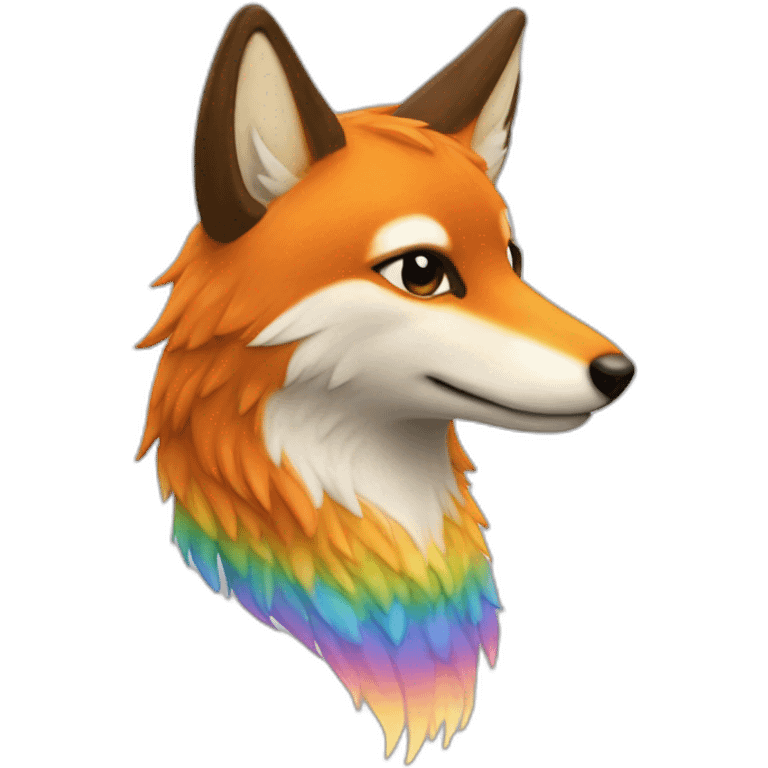 renard arc-en-ciel emoji