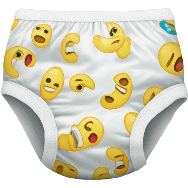 Plastic backed on diaper underwear emoji