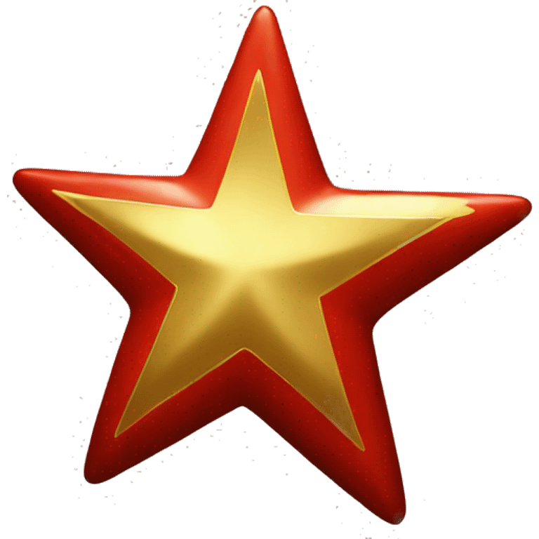 RED STAR WITH GOLD emoji