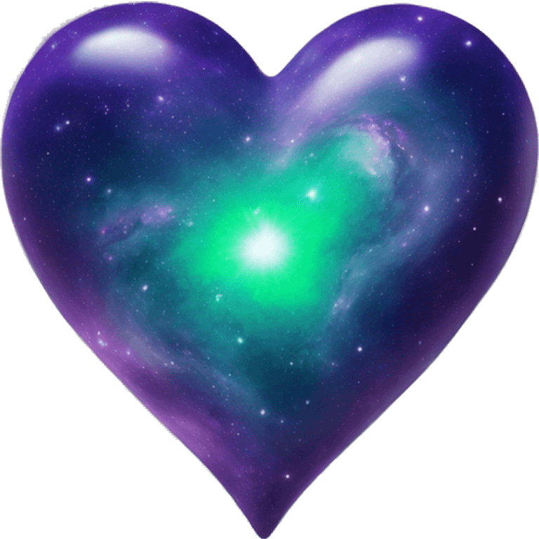 green and purple galaxy heart emoji