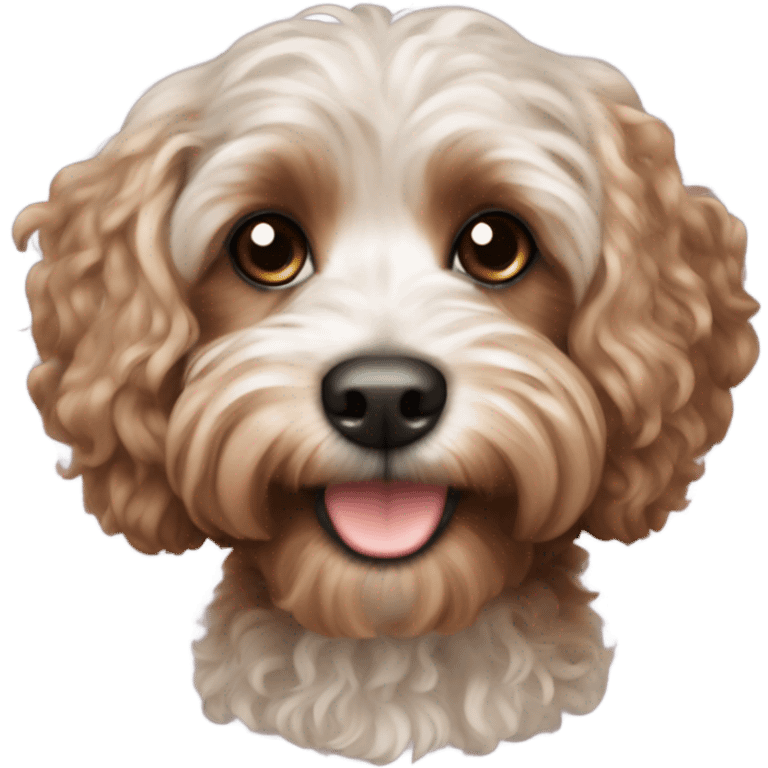 Cavapoo dark hair emoji