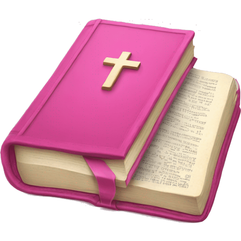 Pink bible emoji