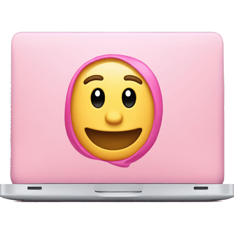 Pink Mac book emoji