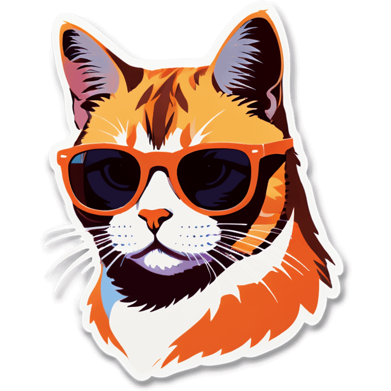 Cat with sunglasses emoji