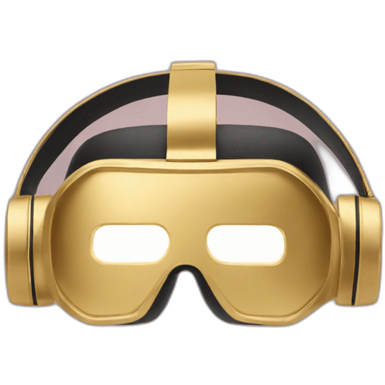 gold vr headset christmas decoration emoji