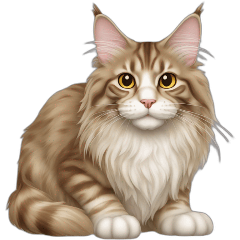 gato maine coon pelagem cor de creme emoji