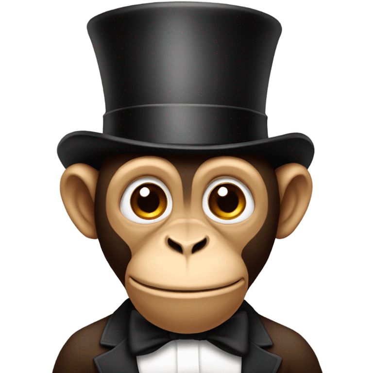 Monkey with top hat  emoji