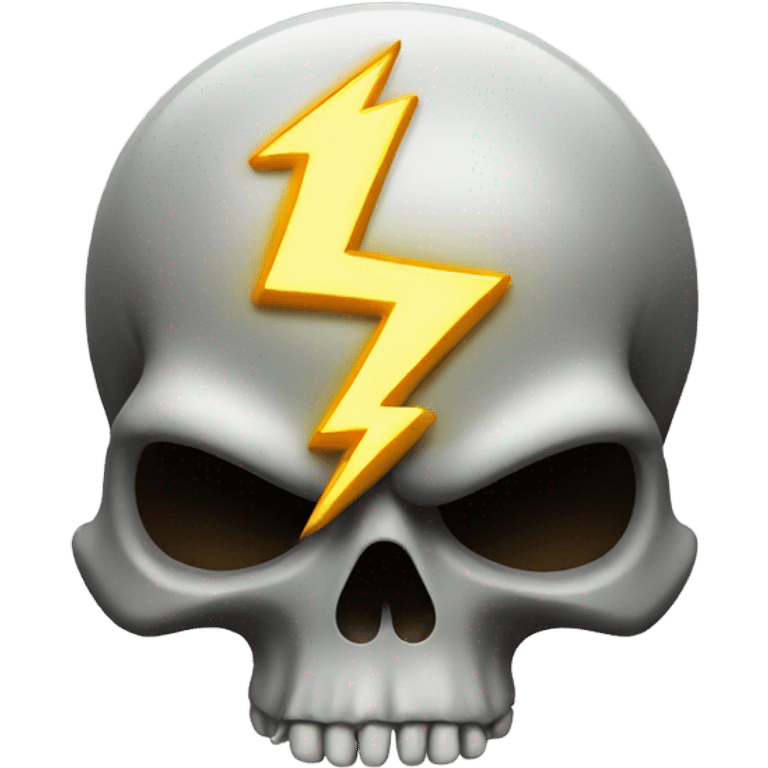 Skull with lightening bolt emoji