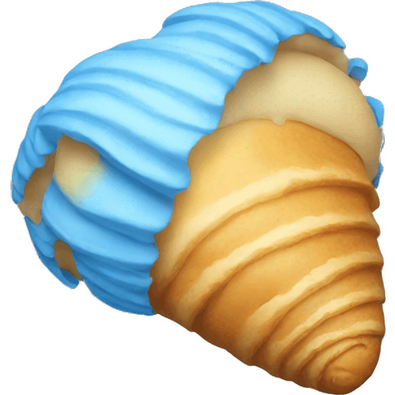 A single Blue Croissant emoji