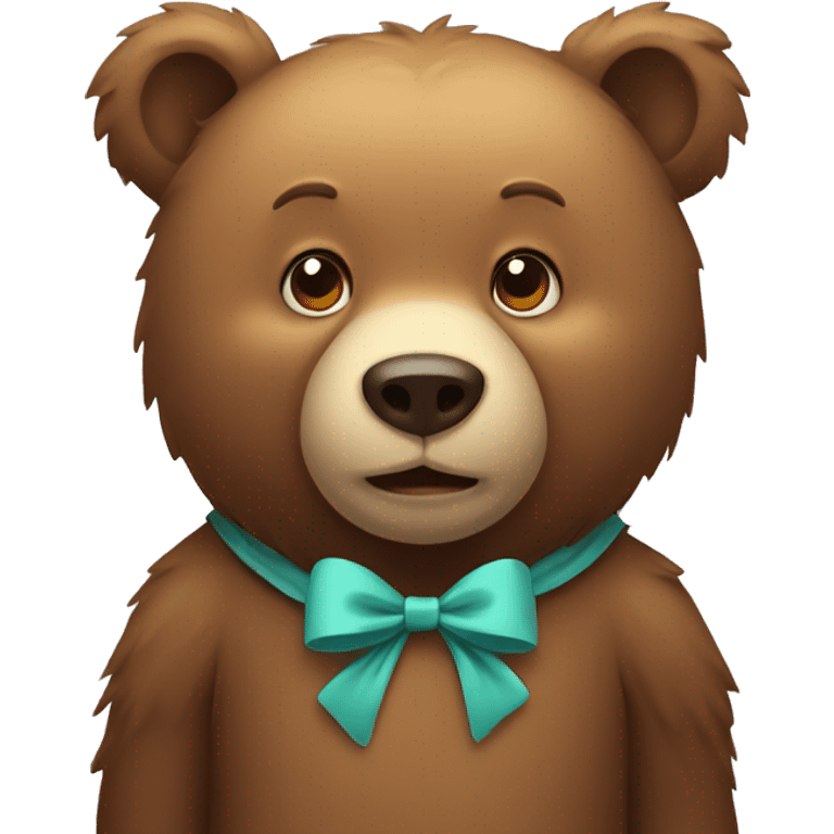 Bear with bow  emoji