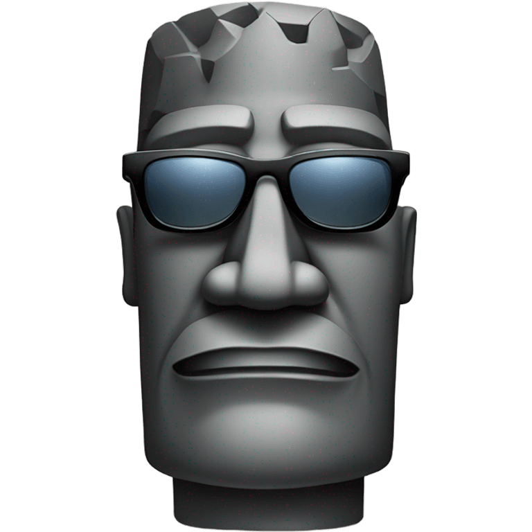 Moai with sunglasses emoji