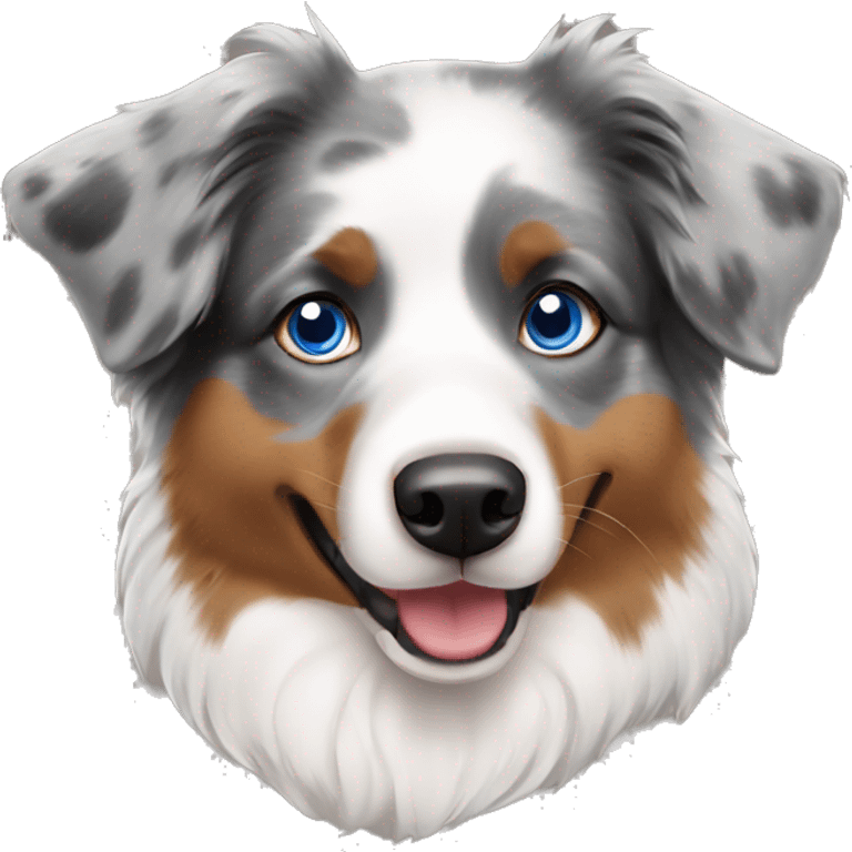 australian shepherd with blue eyes emoji