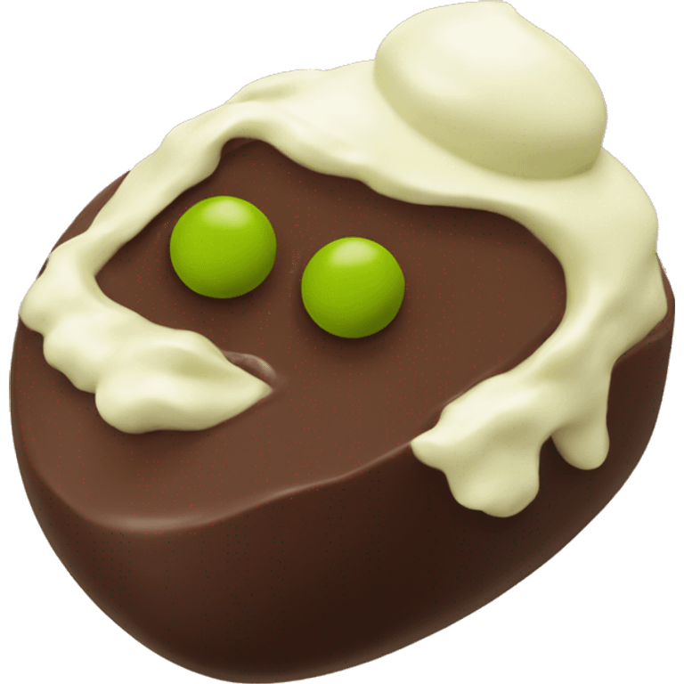 chocolate with pistachio cream emoji