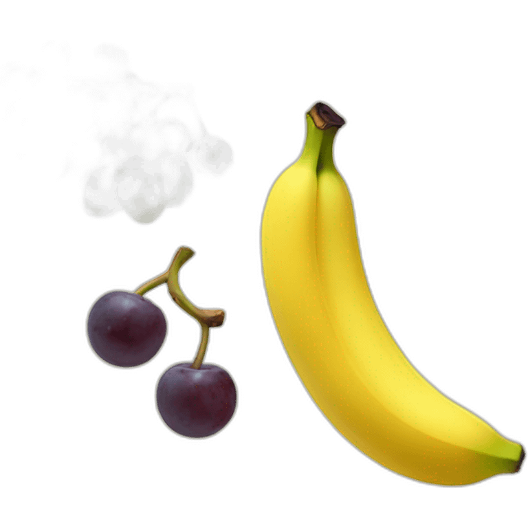 banana with 2 grapes emoji