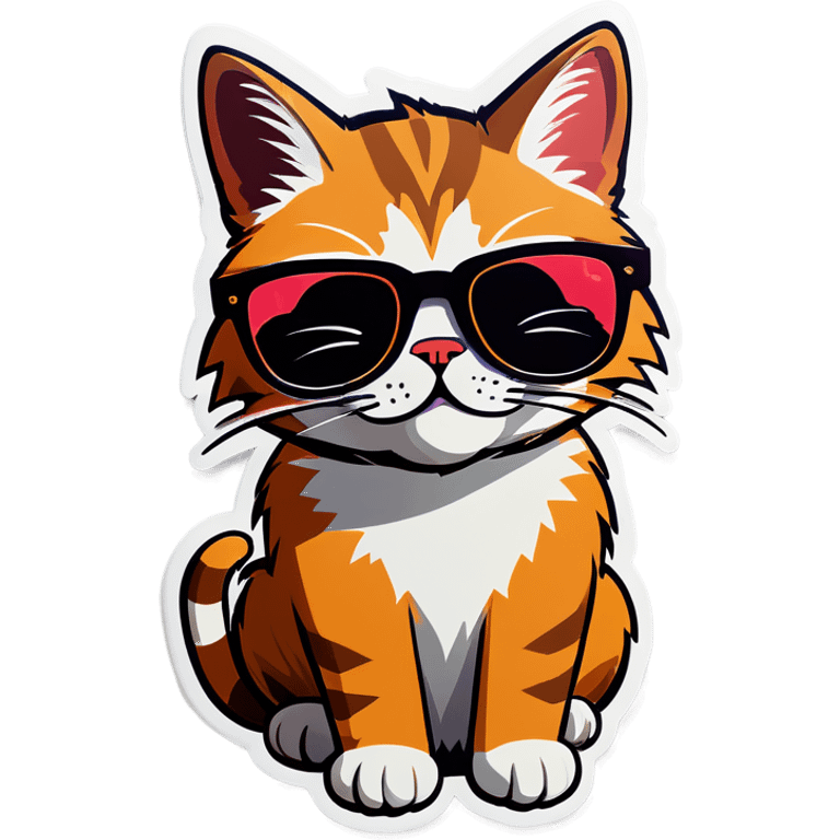 Cat with sunglasses emoji