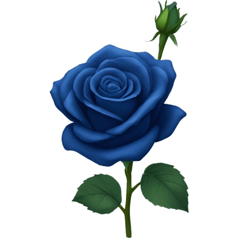 Dark blue rose flower emoji