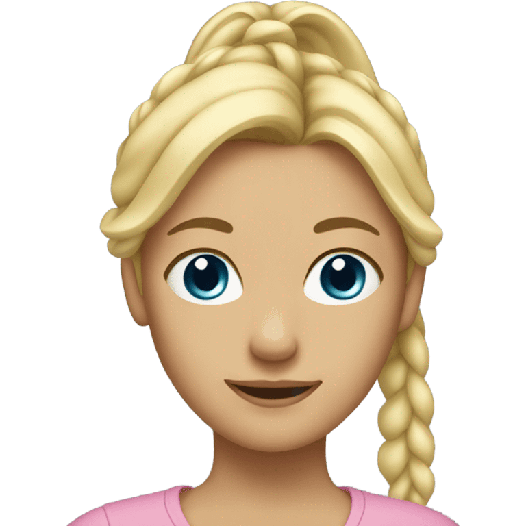 Side ponytail blonde girl emoji