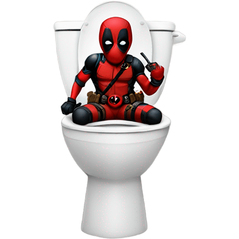 deadpool in toilet emoji