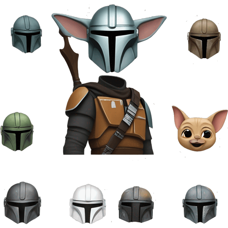 the mandalorian with grogu make it like emojis  emoji