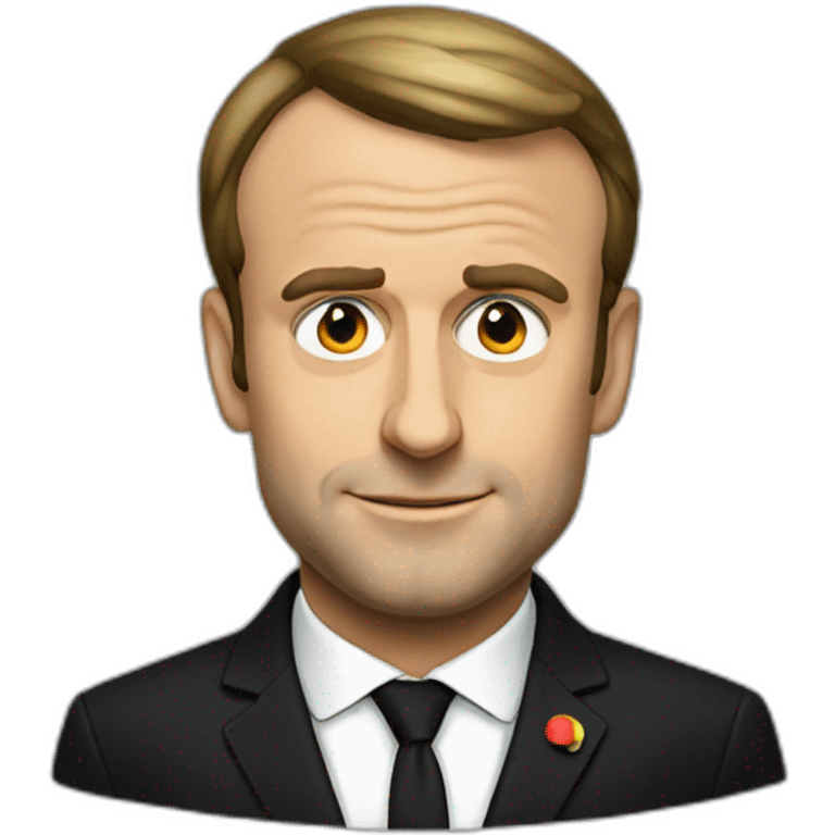 emmanuel macron noir emoji