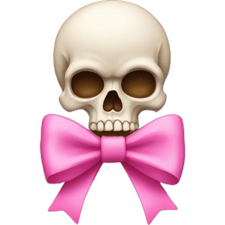 Skull with a pink bow emoji