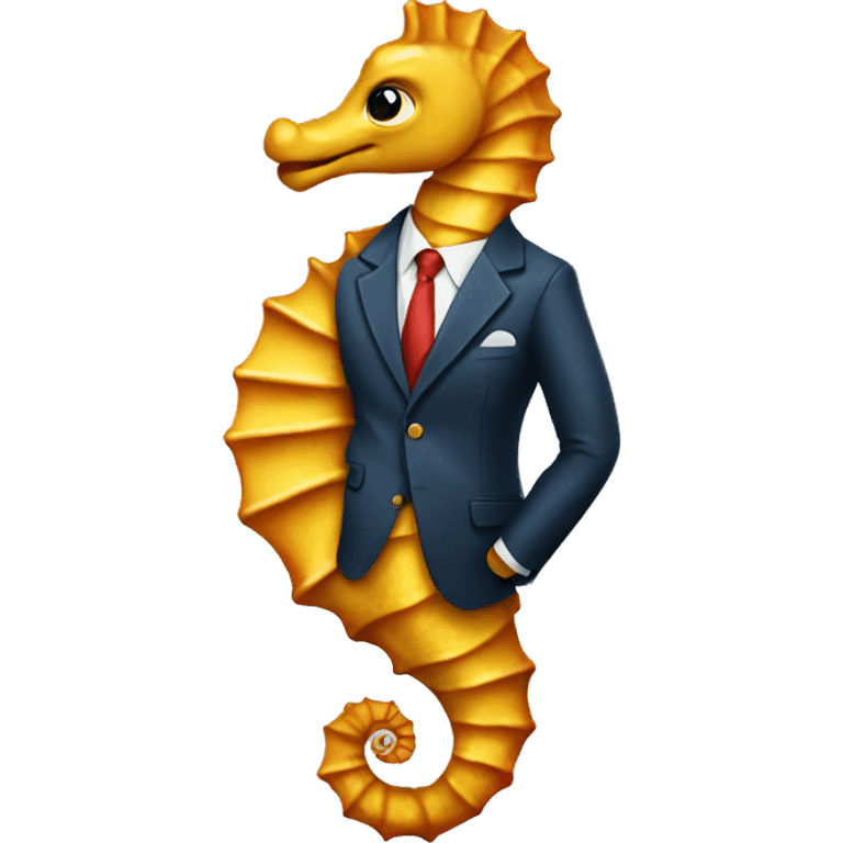 Seahorse in a suit emoji