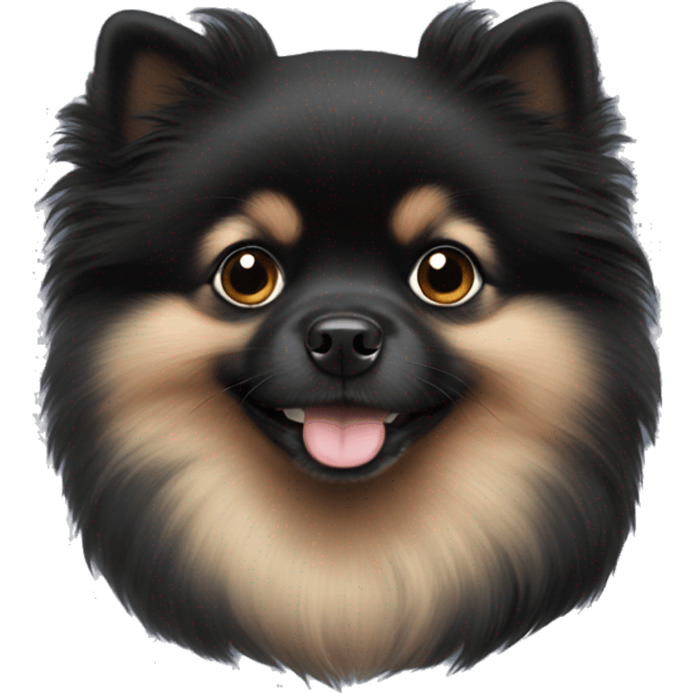 Black Pomeranian puppy emoji