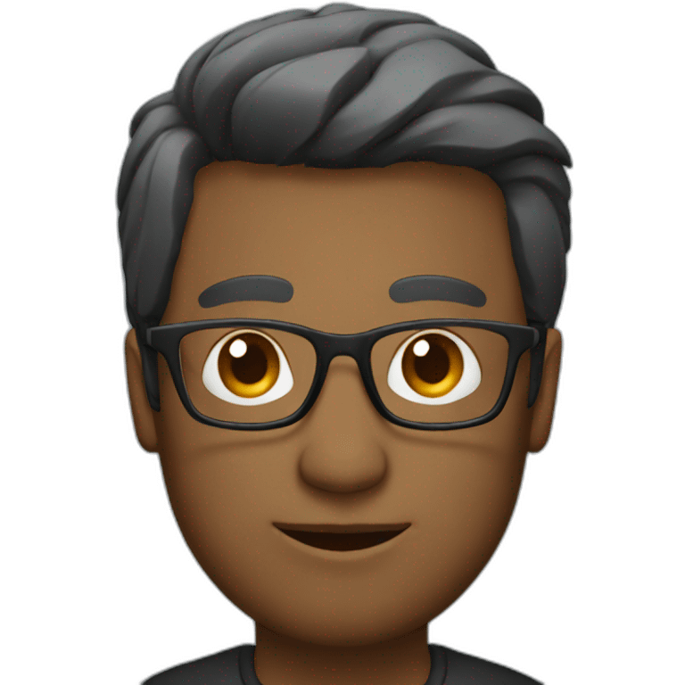 man with latop with glasses  emoji