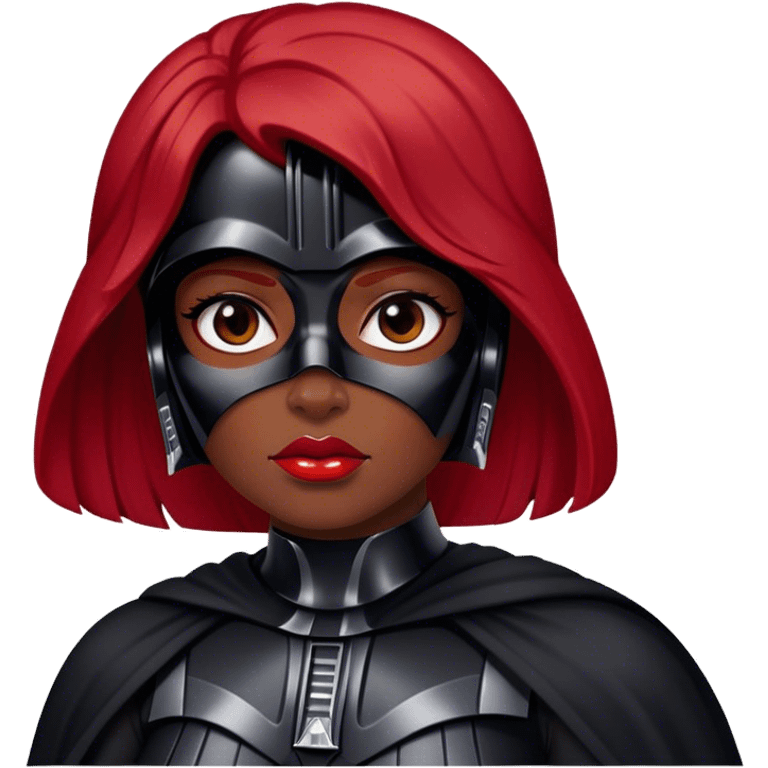 Darth Vader woman with red hair emoji