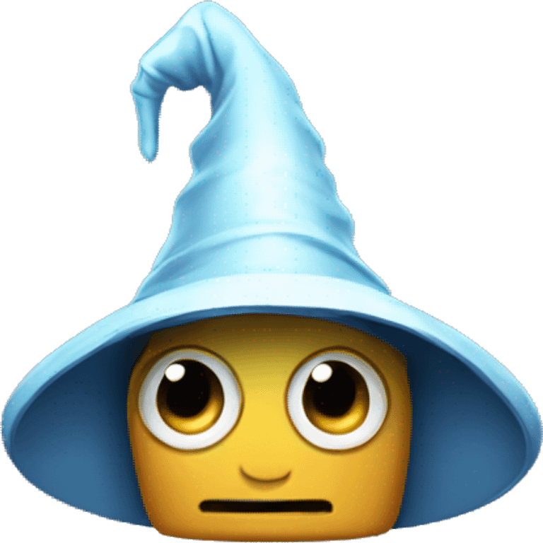 wizard's hat on robot emoji