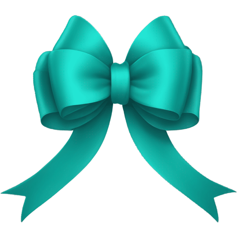 Teal bow emoji