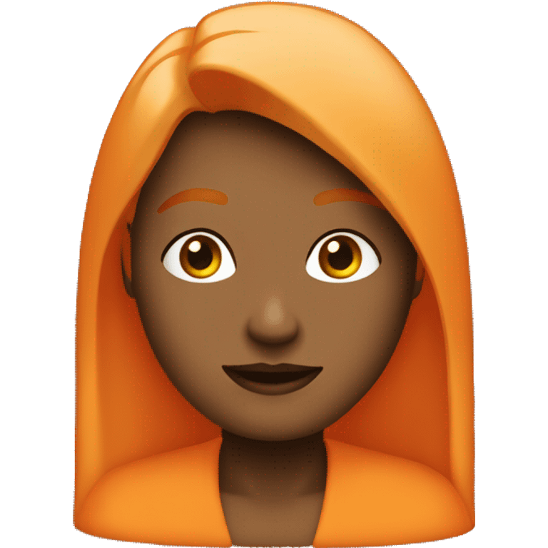 Una. De color naranja  emoji