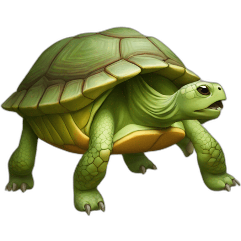 Tortue sur chien emoji