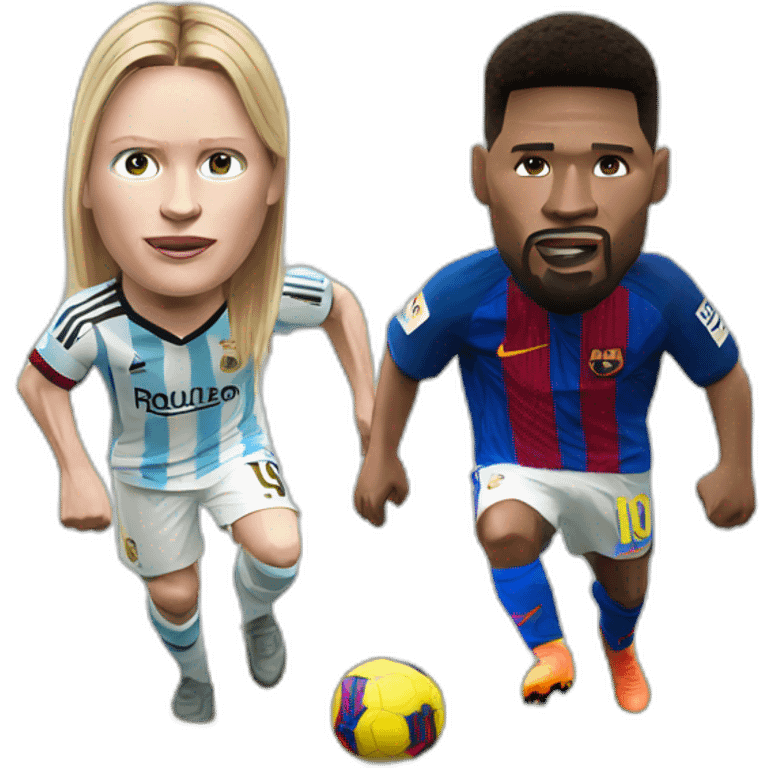 Haaland vs Messi emoji