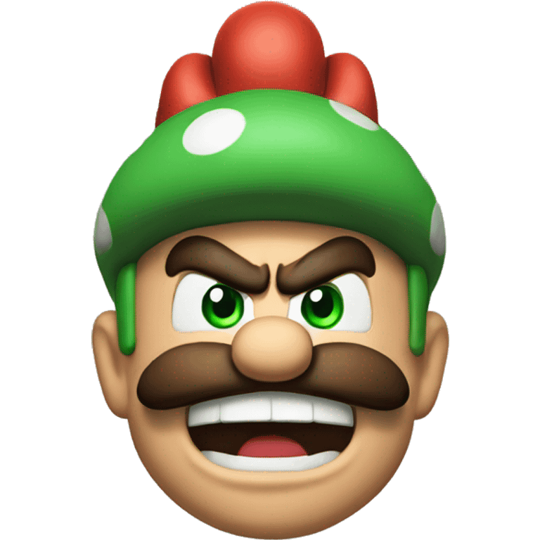 Super Mario has a angry face emoji