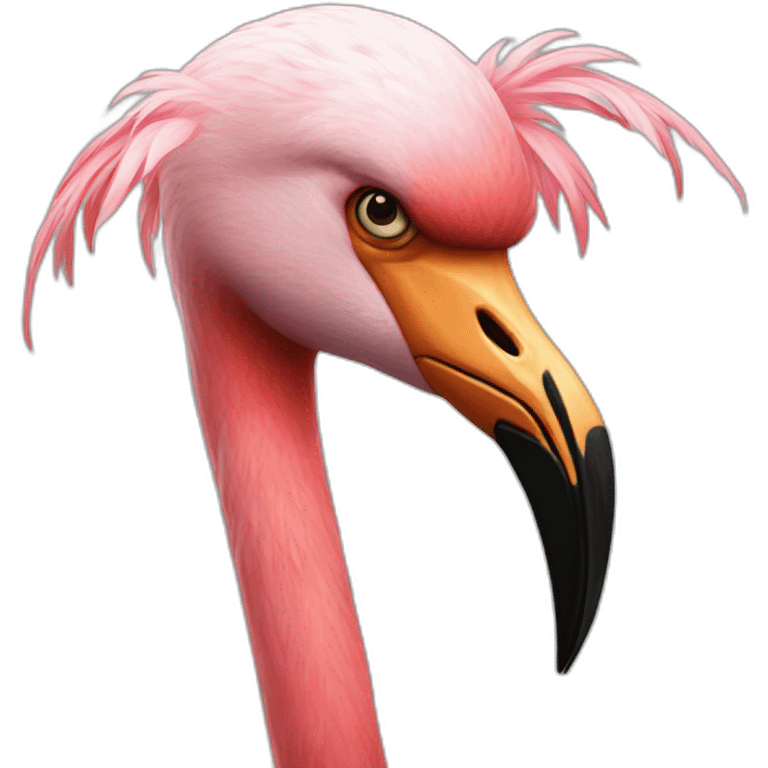 angry flamingo emoji