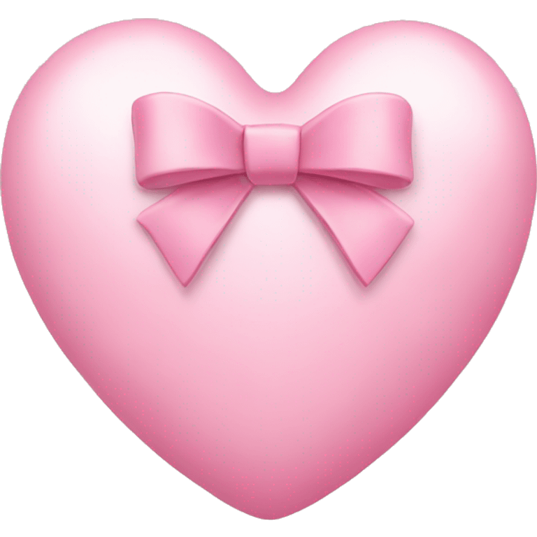 pastel pink heart with a bow on it emoji