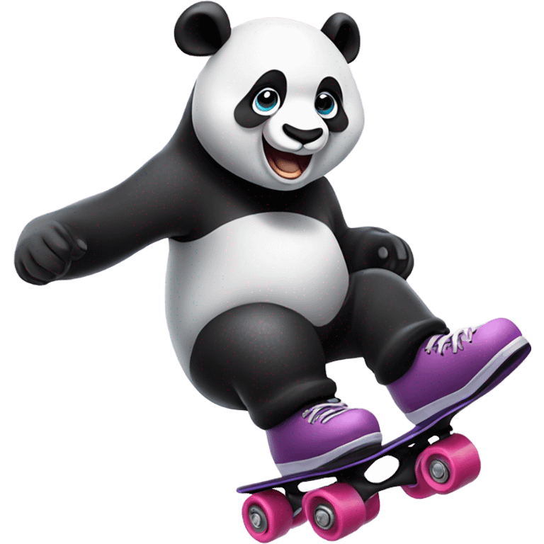 panda skating emoji