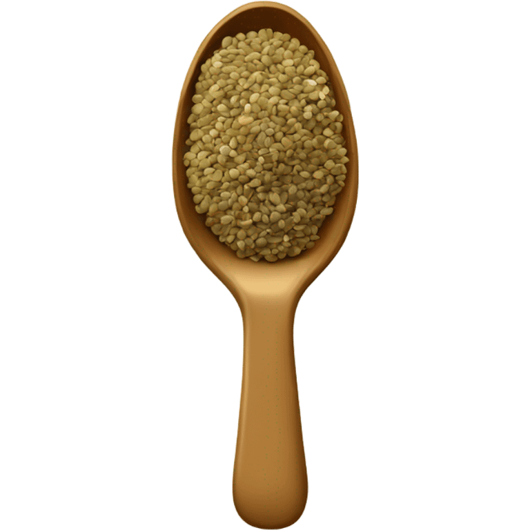 a spoonful of hemp seeds emoji