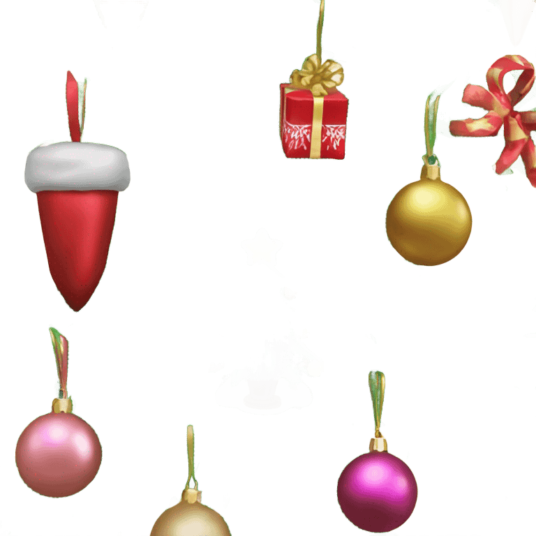 Christmas tree with Ariana grande  ornaments emoji