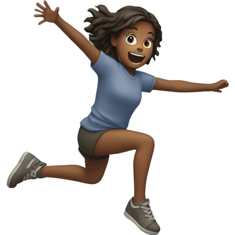 Girl jumping  emoji