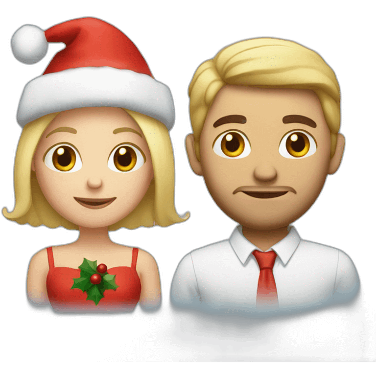 Christmas couple emoji