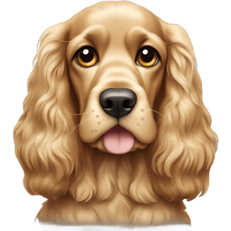 Dog-golden-english-cocker-spaniel-full-body-standing emoji