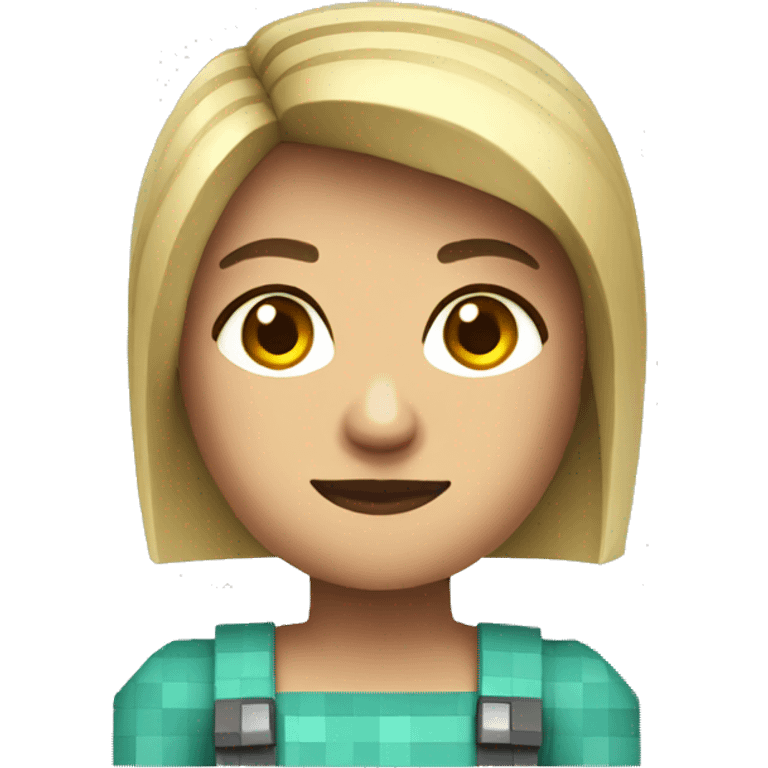 female retro mincraft character  emoji